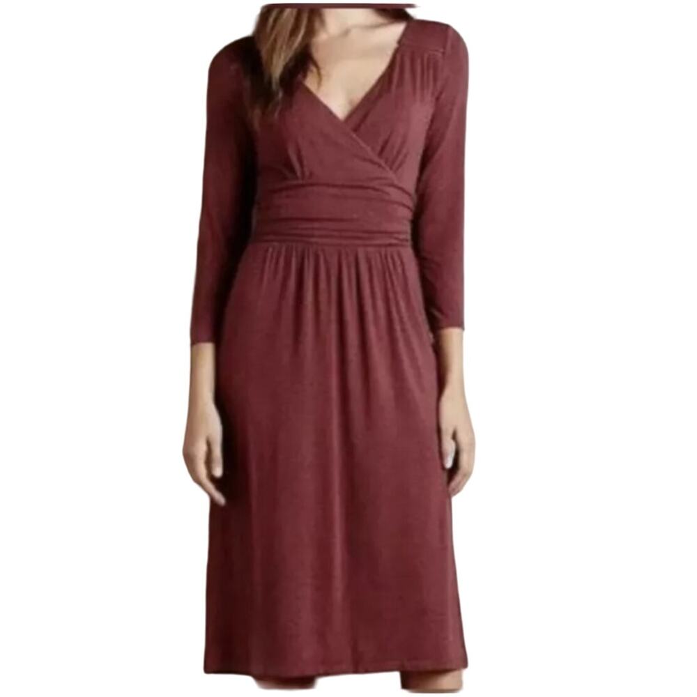Anthropologie Maeve Women Purple Wrap Dress‎ berry Size XS